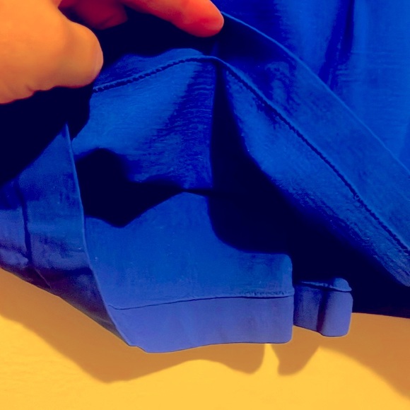 S/M Bodycon Dark Blue Dress OpenWork Round Neck two-third OpenWork Sleeve Mini - Picture 9 of 9